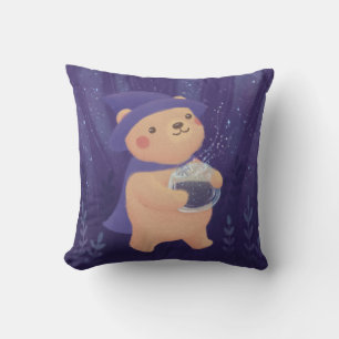 Happy Halloween: Teddy the Witch Illustration Cushion