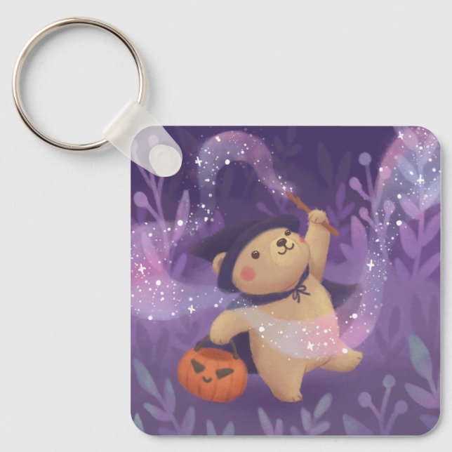 Happy Halloween: Teddy the Witch Key Ring (Front)