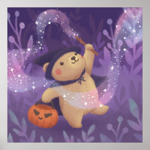 Happy Halloween: Teddy the Witch Poster