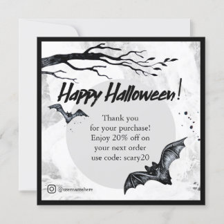 Happy Halloween thank you card