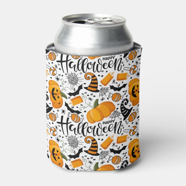 Happy Halloween Theme Can Cooler (Can Front)