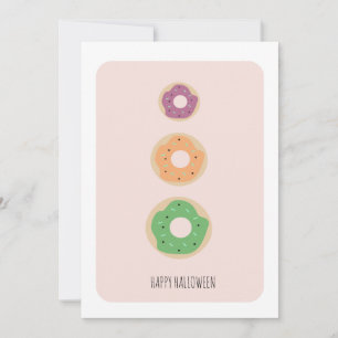 Happy Halloween Three Doughnuts Sprinkles Card
