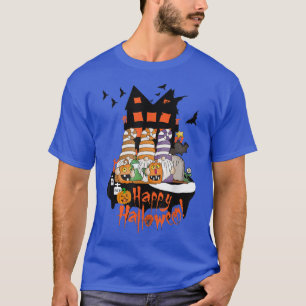 Happy Halloween Three Gnomes, HauntedHouse, Spooky T-Shirt