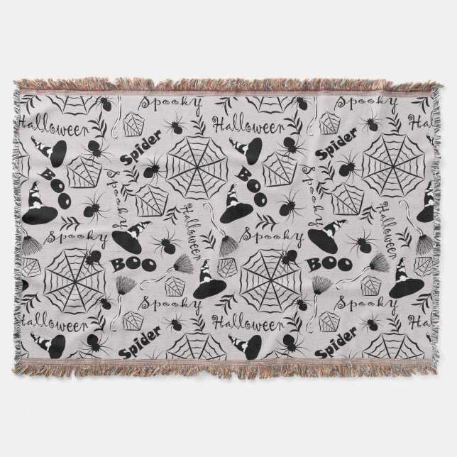 Happy Halloween Throw Blanket (Front)