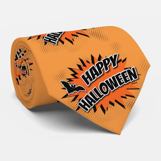 Happy Halloween Tie (Rolled)