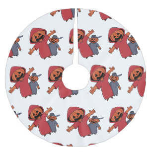 Happy Halloween to your friends Brushed Polyester Tree Skirt