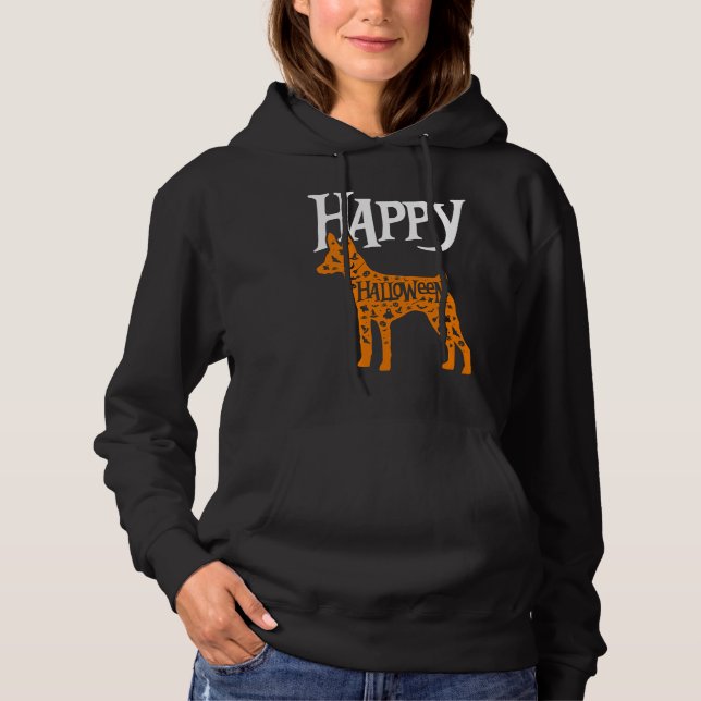 Happy Halloween Toy Fox Terrier Hoodie (Front)