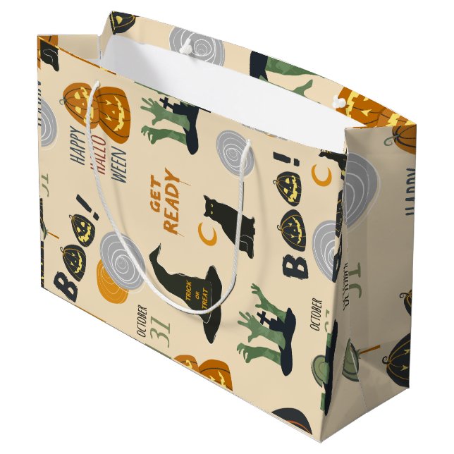 Happy Halloween Treat Bag (Back Angled)