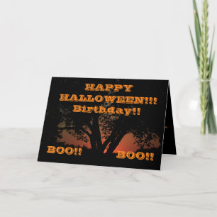 Happy Halloween Tree Greeting Card