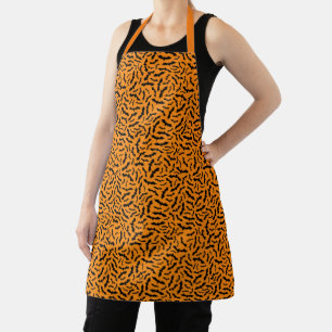 Happy Halloween Trendy Orange Bat Apron