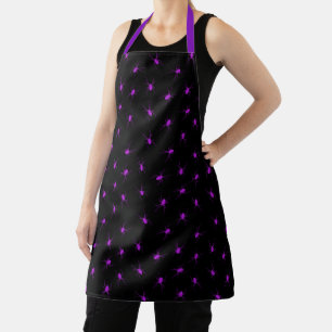 Happy Halloween Trendy Purple Spider Apron