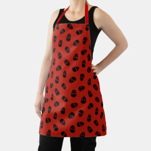 Happy Halloween Trendy Red Skull Apron