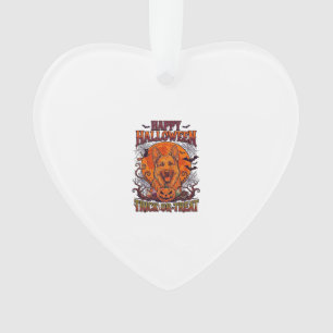 Happy Halloween Trick Or Treat German Shepherd Pum Ornament