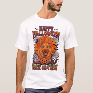 Happy Halloween Trick Or Treat German Shepherd Pum T-Shirt