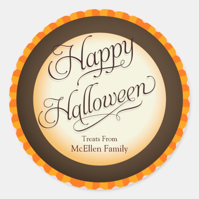 Happy Halloween Trick or Treat Label (Front)