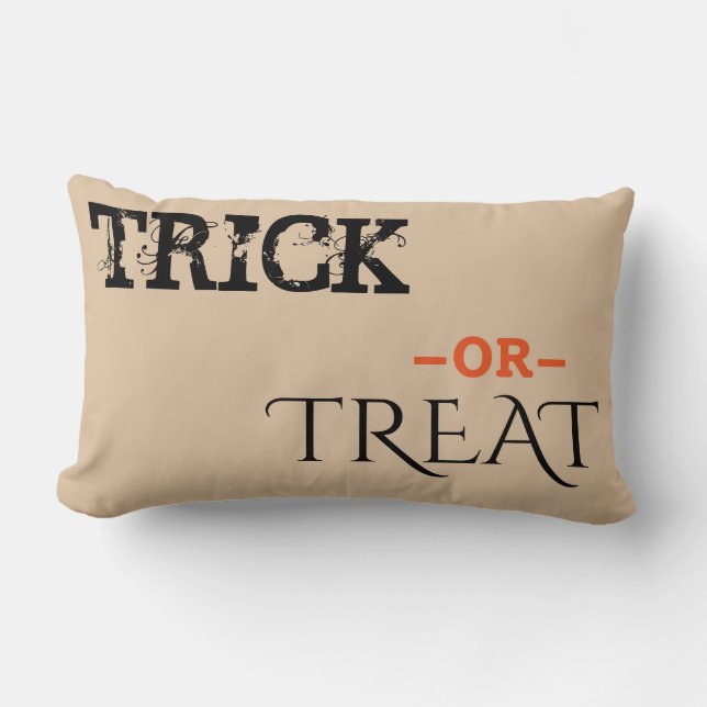 Happy Halloween Trick or Treat Lumbar Cushion (Front)
