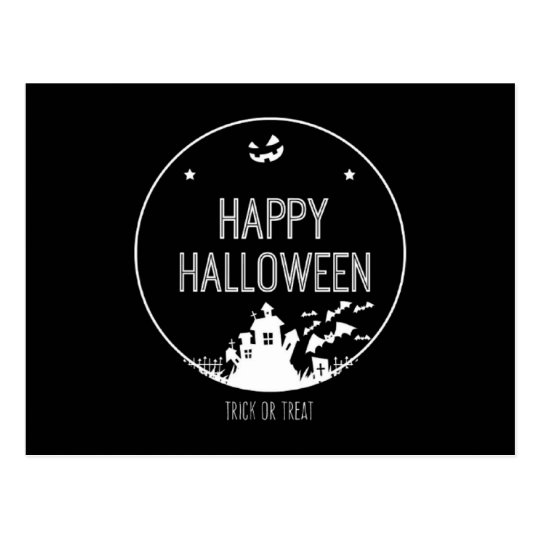 Happy Halloween Trick Or Treat Postcard