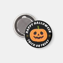 Happy Halloween Trick or Treat Pumpkin Black