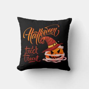 Happy Halloween Trick or Treat Pumpkin  Cushion