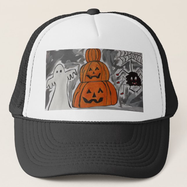 Happy Halloween Trucker Hat (Front)