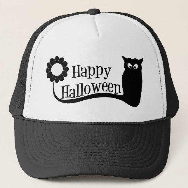 happy halloween trucker hat (Front)