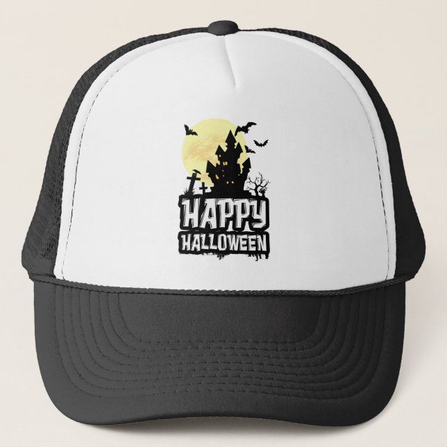 Happy Halloween Trucker Hat (Front)