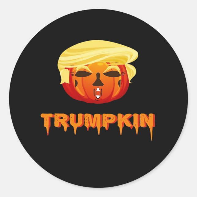 Happy Halloween - Trumpkin Classic Classic Round Sticker (Front)