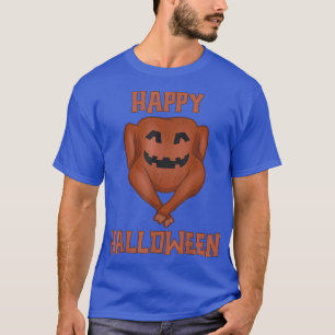 Happy Halloween Turkey Thanksgiving Food Jack o La T-Shirt