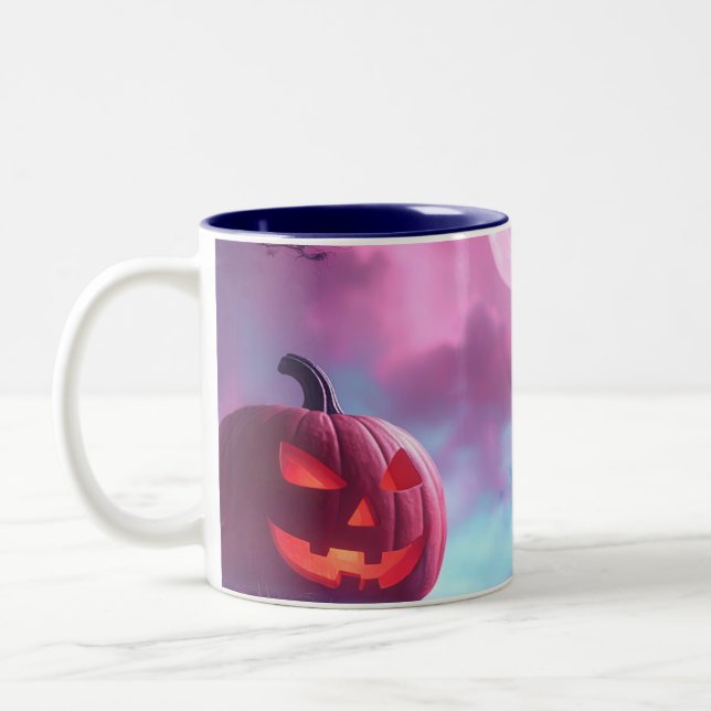 HAPPY HALLOWEEN Two-Tone COFFEE MUG (Left)