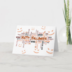 Happy Halloween Typography Card