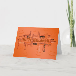 Happy Halloween Typography Card