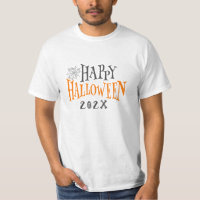 Happy Halloween Typography Spider Web
