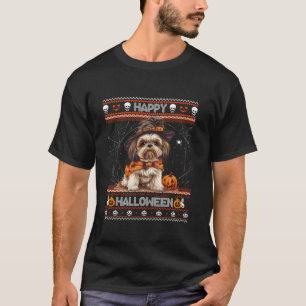 Happy Halloween Ugly Shih Tzu Howl o ween Pumpkin T-Shirt