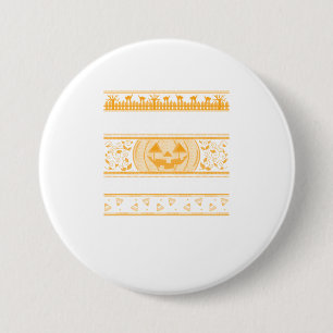 Happy Halloween Ugly ter Design Pumpkins 7.5 Cm Round Badge