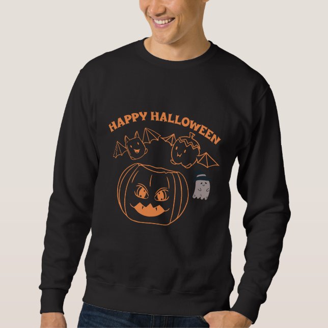 Happy Halloween Unisex Costume  Clothing Black Sweatshirt (Front)