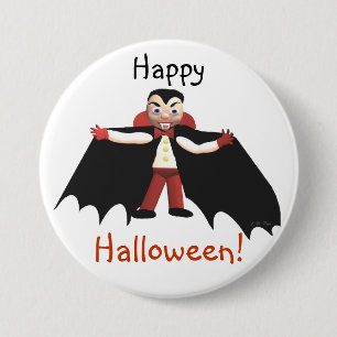 Happy Halloween Vampire 7.5 Cm Round Badge