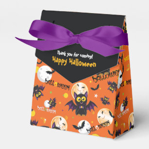 Happy Halloween Vampire Bat Full Moon Favour Boxes