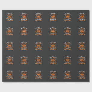 Happy Halloween Vampire Pumpkin Witch Hat Bats Wrapping Paper
