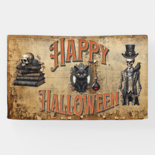 Happy Halloween   Vintage Halloween Party  Banner