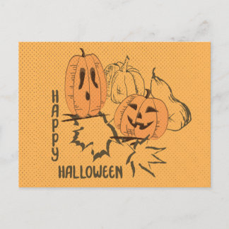 Happy Halloween Vintage Invitation Postcard