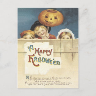 Happy Halloween Vintage Postcard