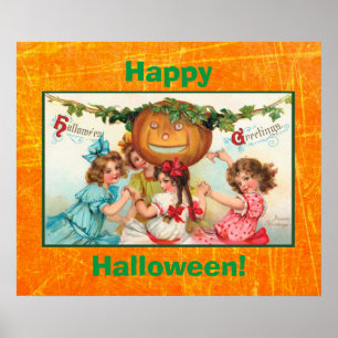 Happy Halloween Vintage Poster