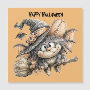 Happy Halloween Whimsical Character flat card