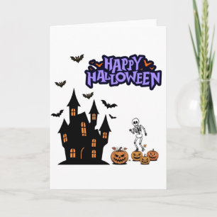 Happy Halloween white Card