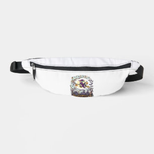 Happy Halloween Witch Broom Black Cat Ghosts_1 Bum Bags