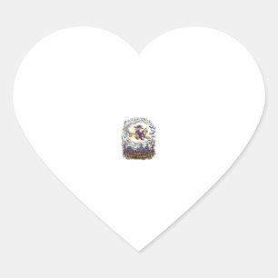 Happy Halloween Witch Broom Black Cat Ghosts_1 Heart Sticker