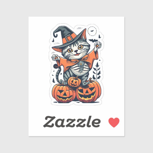 Happy Halloween Witch Cat (Sheet)