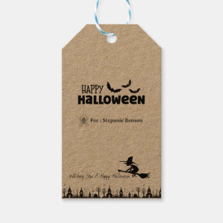 Happy Halloween Witch Favour Tags | Personalised