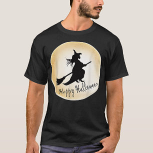 Happy Halloween Witch Flying On A Broomstick Costu T-Shirt