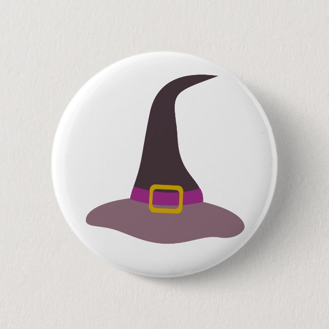 Happy Halloween Witch Hat 6 Cm Round Badge (Front)